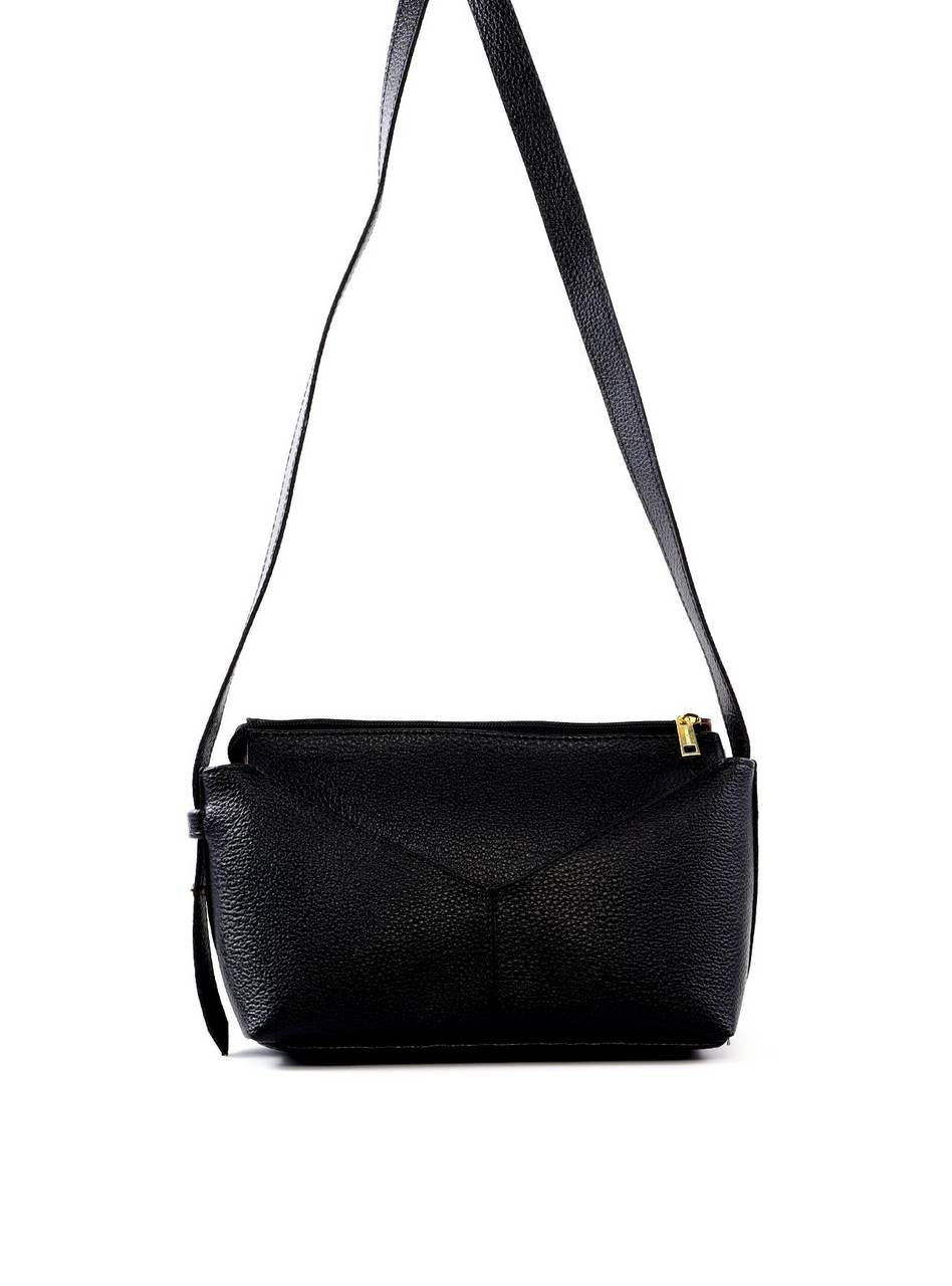 Bolsa Tote Transversal com Costura Frontal - Preta BSI-6451 - PR