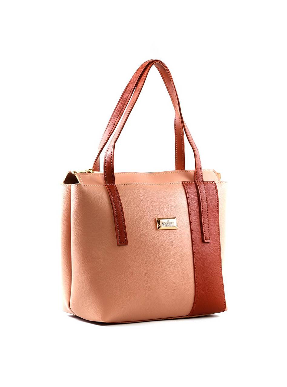 Bolsa Tote Média com Recortes - Nude BSI-6397 - NU