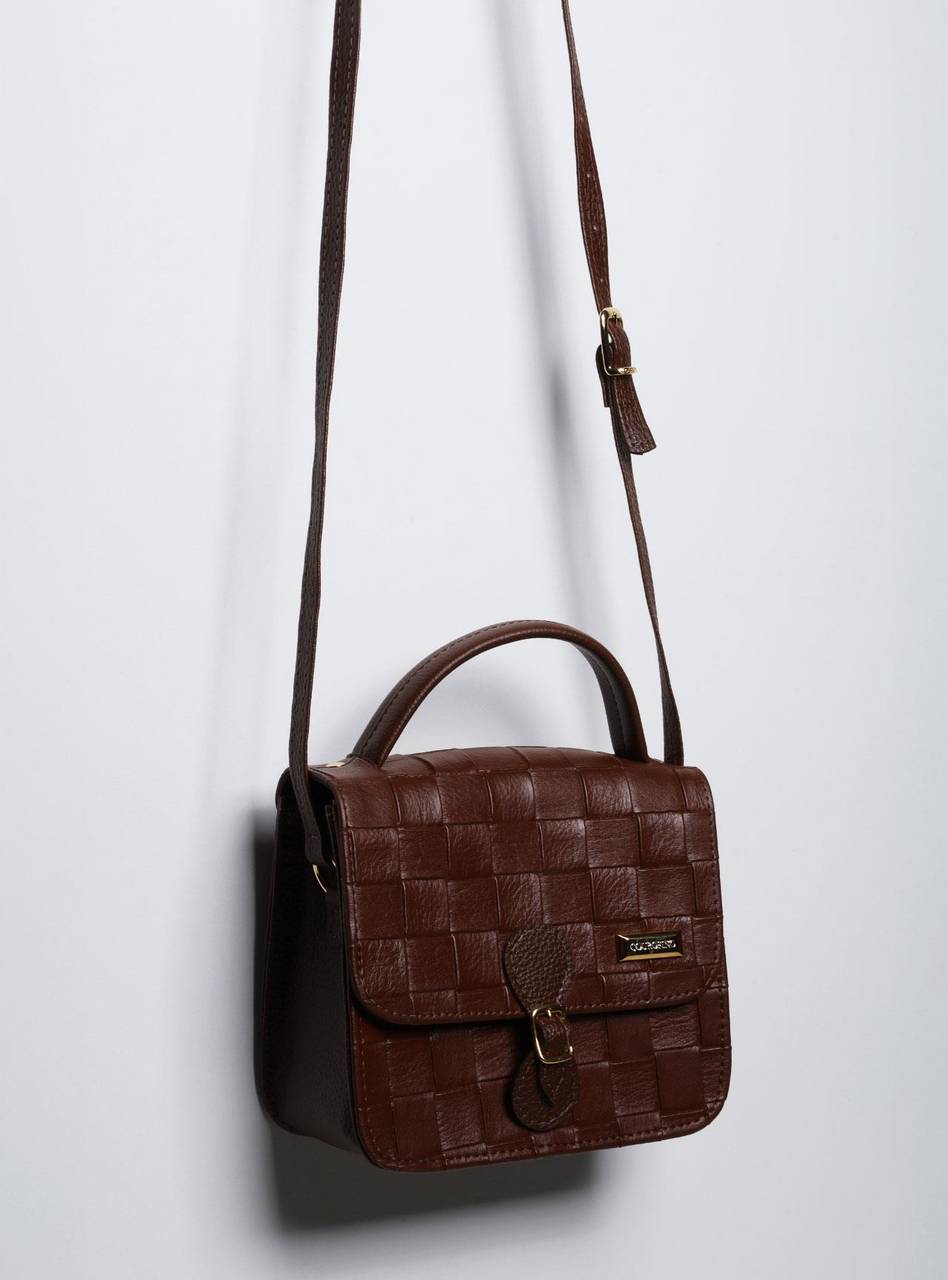 Bolsa Bag Pequena Lingueta Fivela Cacau BSI-5855 - CA