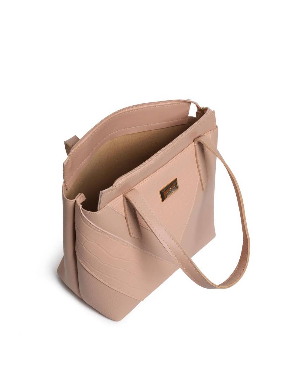 Bolsa Feminina Shopper Média Tiracolo Nude BSI-5903 - NU