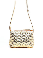 Bolsa Transversal Matelassê Pequena - Ouro BSI-6319 - AU