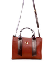 Bolsa Tote Quadrada Detalhe de Costuras - Cacau BSI-6260 - CA