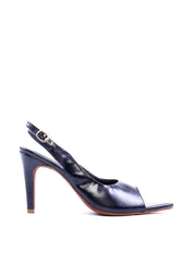 Sandália Peep Toe Bico Folha Salto Fino - Preta SDI-11992 - PR