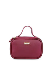 Necessaire Quadrada com Alça de Mão - Vinho NSI-158 - VI