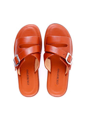 Chinelão Masculino em Couro com Tiras Cruzadas - Castor SDI-11975 - CS