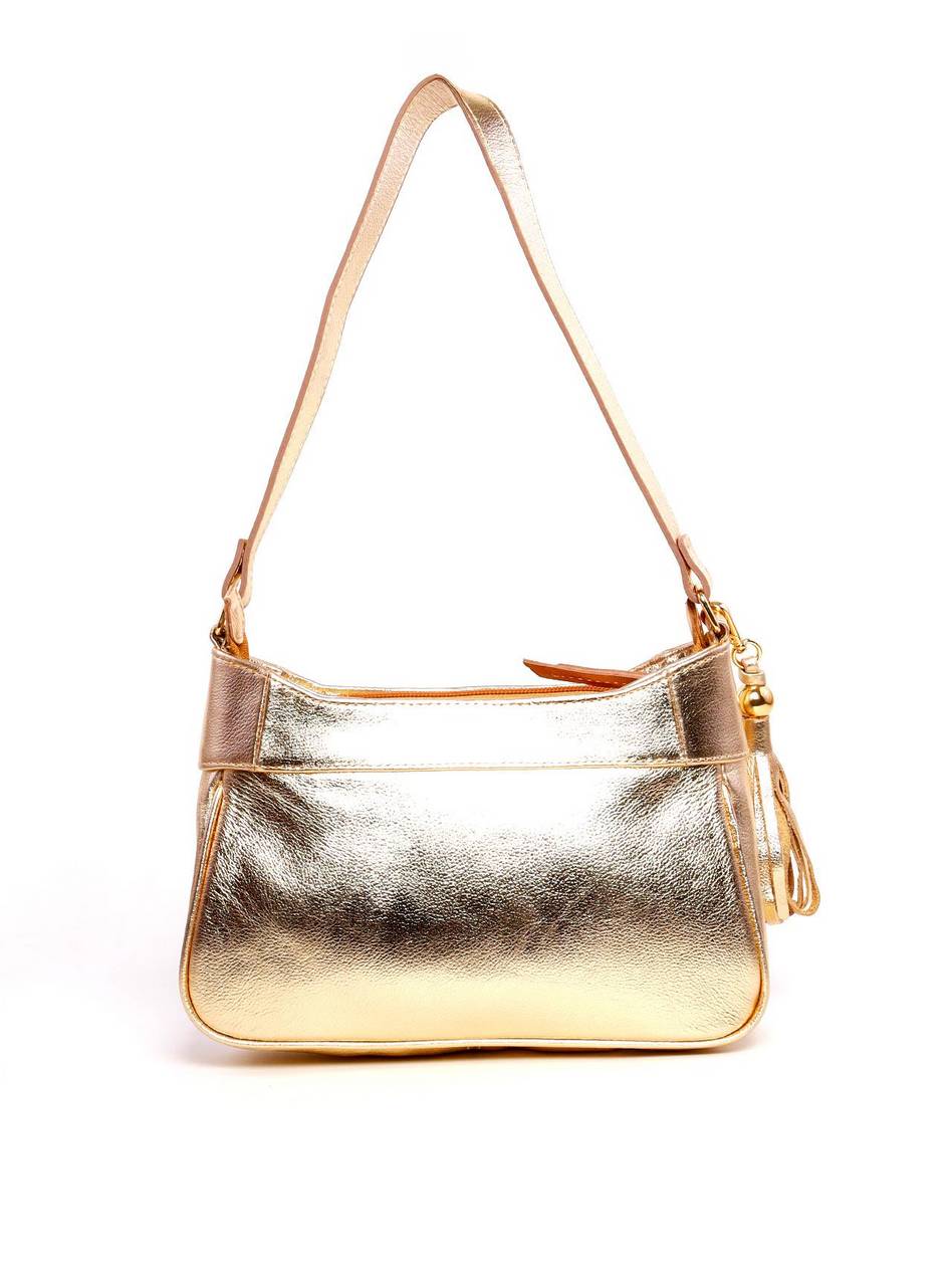Bolsa Baguette Tiracolo com Barbicacho - Ouro BSI-6293 - AU