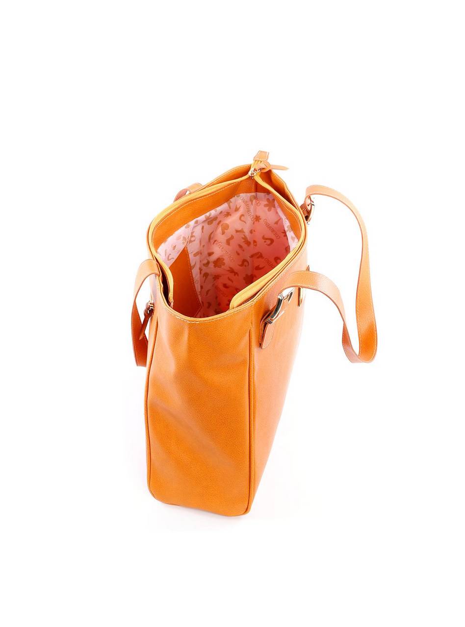 Bolsa Tote com Maxi Fivelas Frontais - Mostarda BSI - 6180 - MT