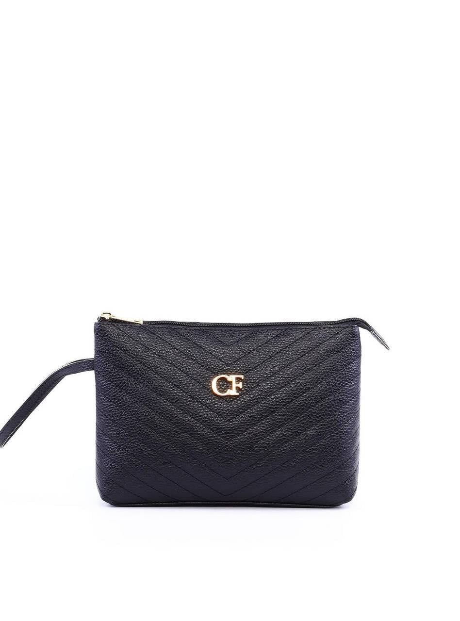 Bolsa Clutch com Detalhe de Costura - Preta BSI-6317 - PR