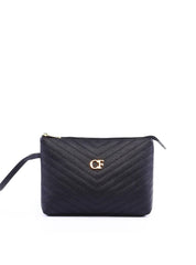 Bolsa Clutch com Detalhe de Costura - Preta BSI-6317 - PR