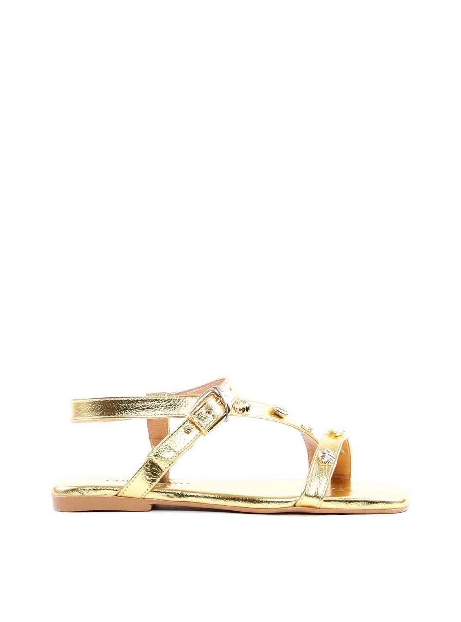 Rasteira Tira Lateral Enfeite Conchas - Ouro SDI-11938 - AU