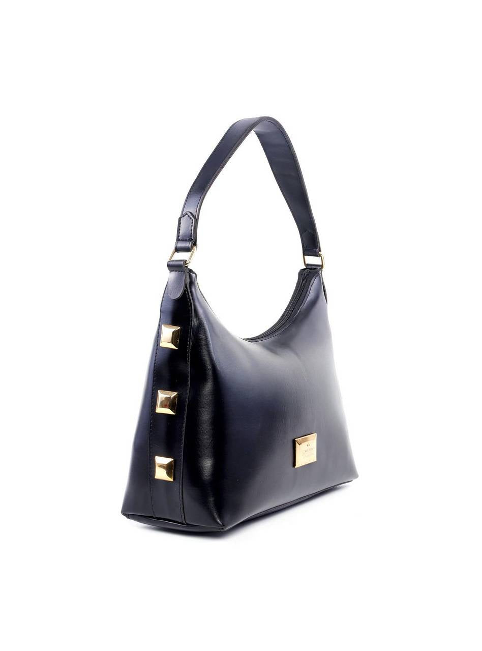 Bolsa Hobo Tiracolo com Detalhes Laterais - Preta BSI-6199 - PR