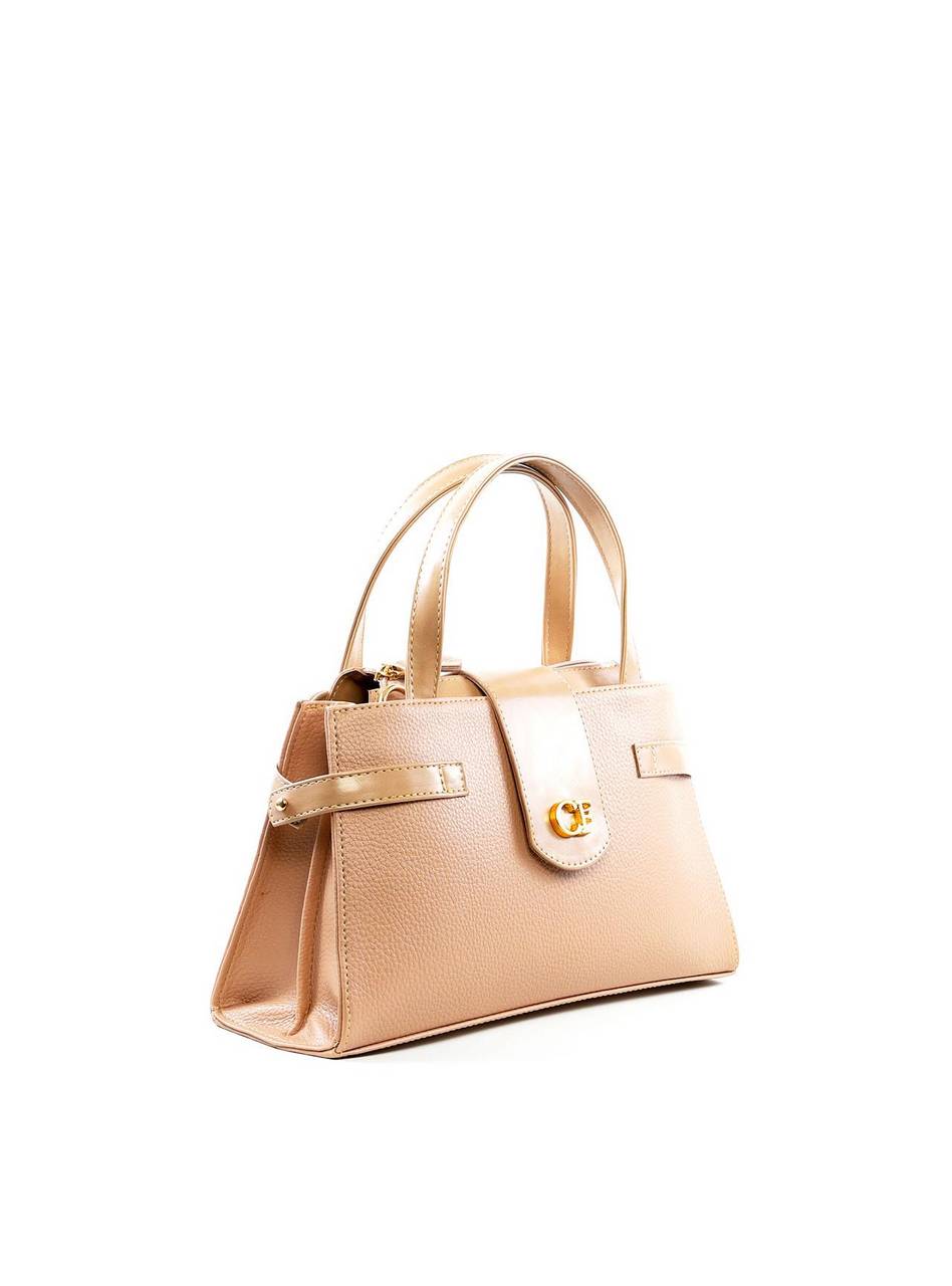 Bolsa Tote Retangular com 3 Divisórias - Nude BSI-6443 - NU