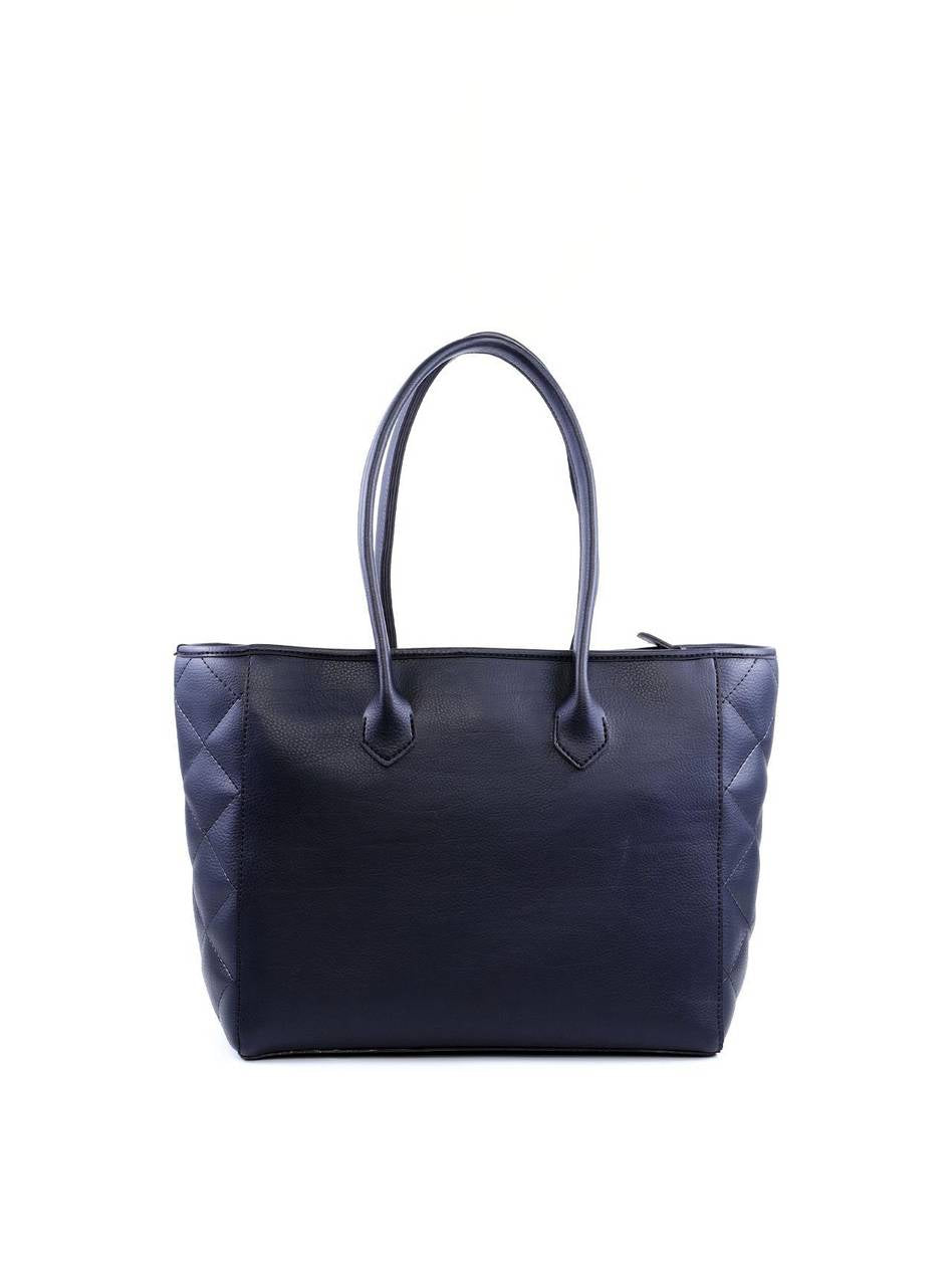 Bolsa Tote com Detalhes em Costura nas Laterais - Preta BSI-6015 - PR