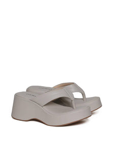 Tamanco Plataforma de Dedo com Detalhes de Costura - Cinza SDI-11663 - CZ