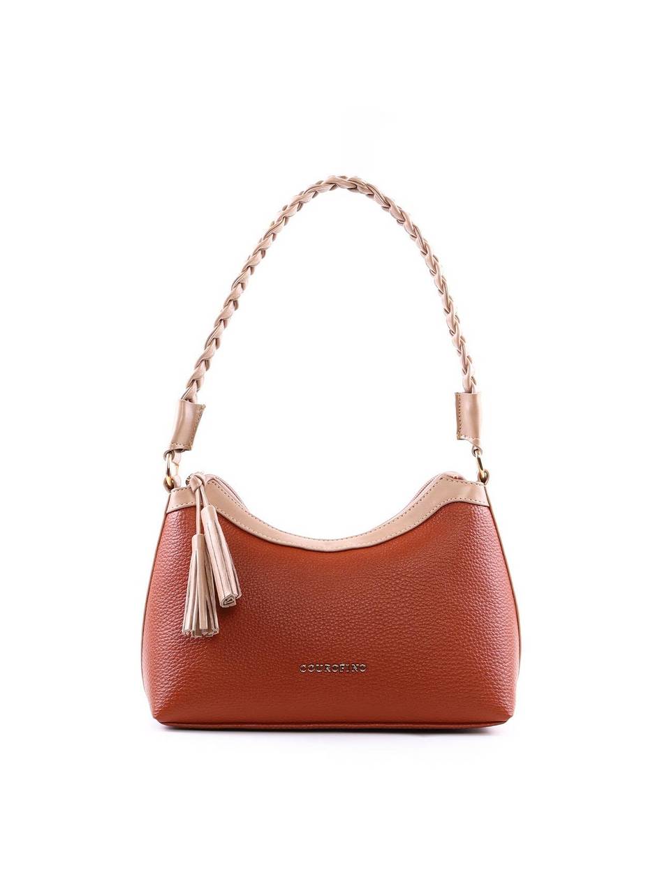 Bolsa Baguette Alça Trançada - Castor BSI-6402 - CS