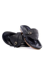 Papete com Cabedal Largo e Fivela - Preta SDI-12185 - PR