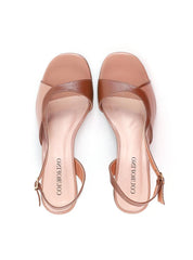 Sandália Slingback Salto Bloco - Nude SDI-12168 - NU