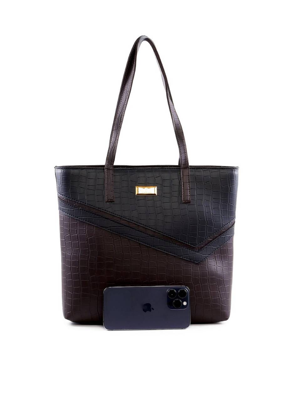 Bolsa Shopper com Recortes Assimétricos - Cacau BSI-6422 - CA