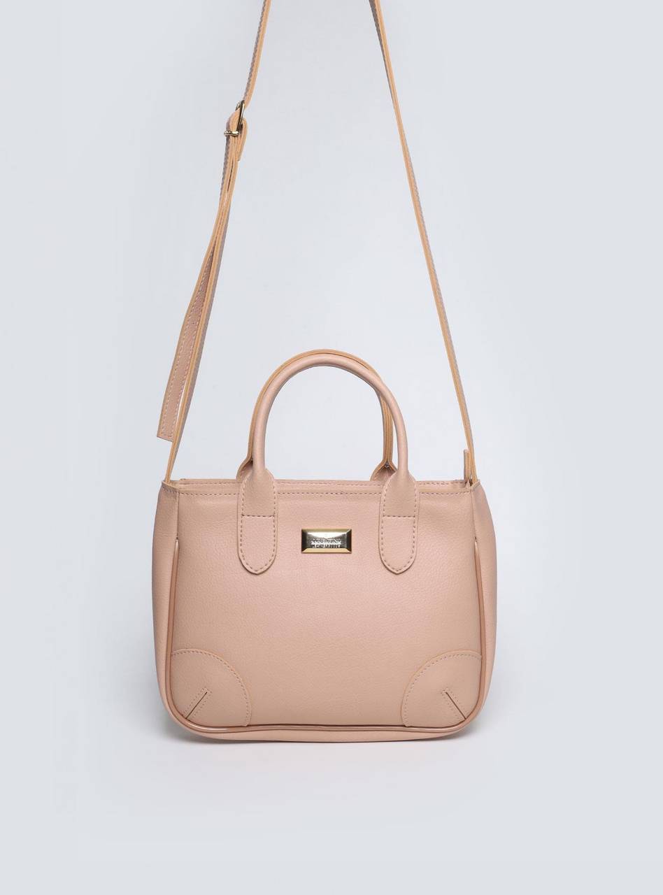 Bolsa Tote de Mão Média Transversal Nude BSI-5845 - NU