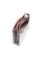 Bolsa Transversal Pequena 3 Divisórias - Prata BSI-6405 - PT