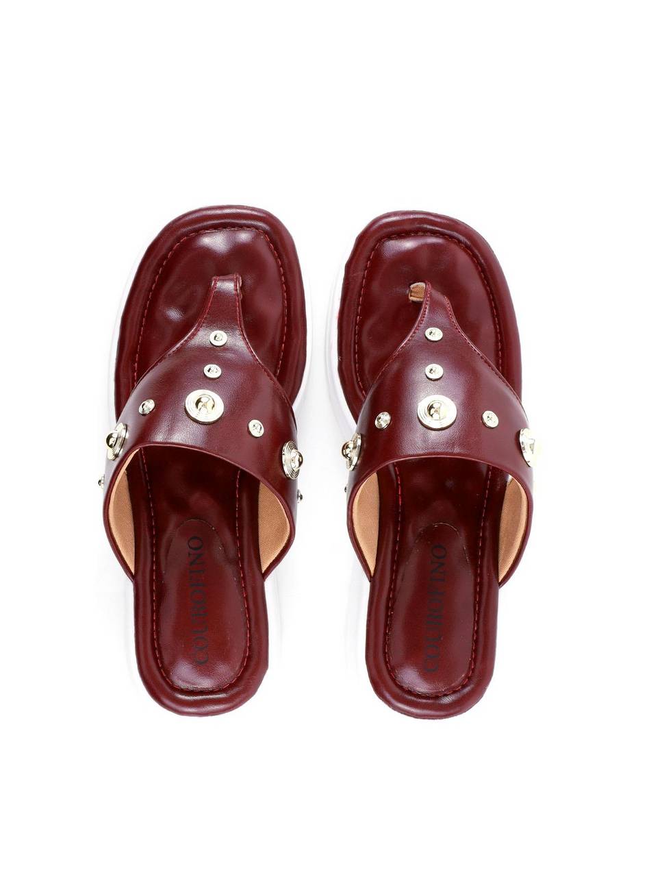 Flatform de Dedo com Tira Larga - Vinho SDI-11902 - VI