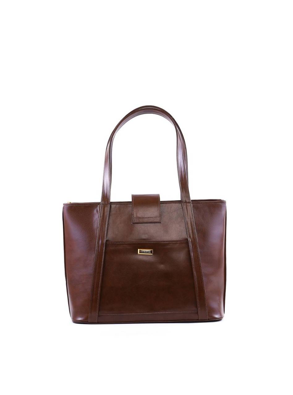 Bolsa Tote com Flor Frontal - Cacau BSI-6359 - CA