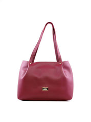 Bolsa Tote com Detalhe Drapeado - Vinho BSI-6241 - VI