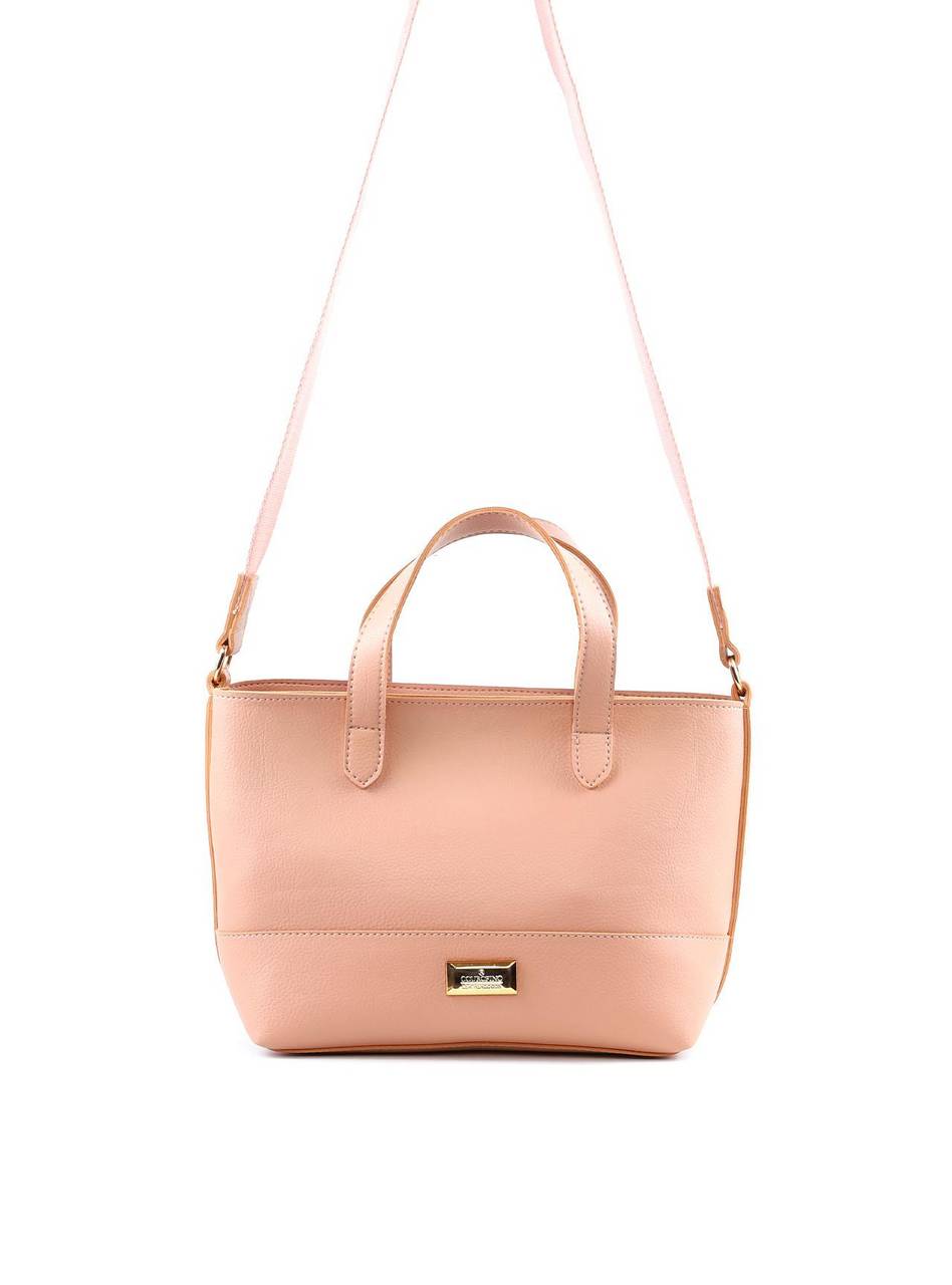 Bolsa Tote Tiracolo com Alça Dupla - Nude BSI-6161 - NU
