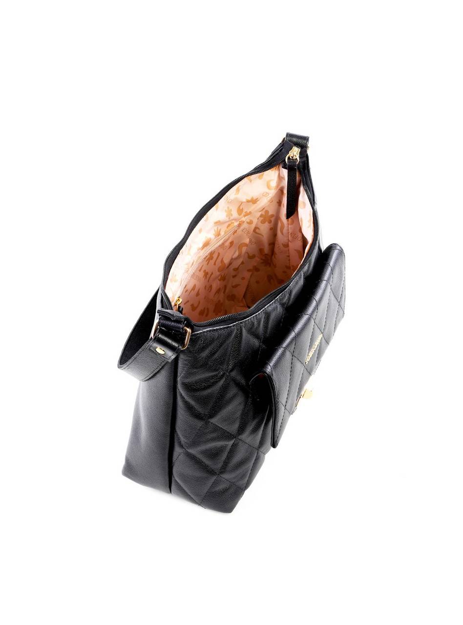 Bolsa Hobo com Costura Aparente - Preta BSI-6445 - PR