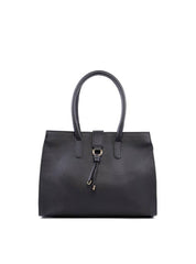 Bolsa Tote com Enfeite Meia Argola - Preta BSI-6227 - PR