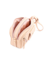 Bolsa Bag Transversal com Bolso Frontal - Nude BSI-6427 - NU