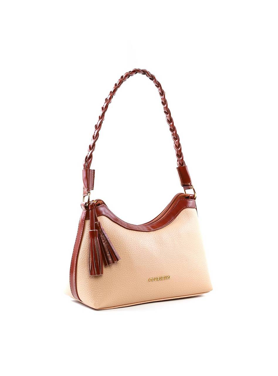 Bolsa Baguette Alça Trançada - Nude BSI-6402 - NU