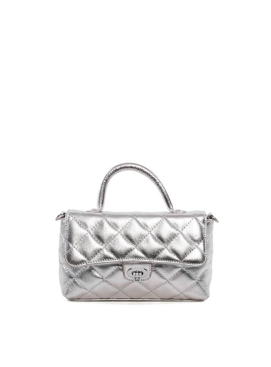 Bolsa Satchel Pequena com Matelassê e Fecho Giratório BSI-6505 - PT