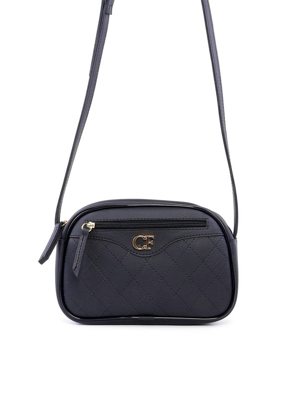 Bolsa Bag Transversal com Bolso Frontal - Preta BSI-6190 - PR