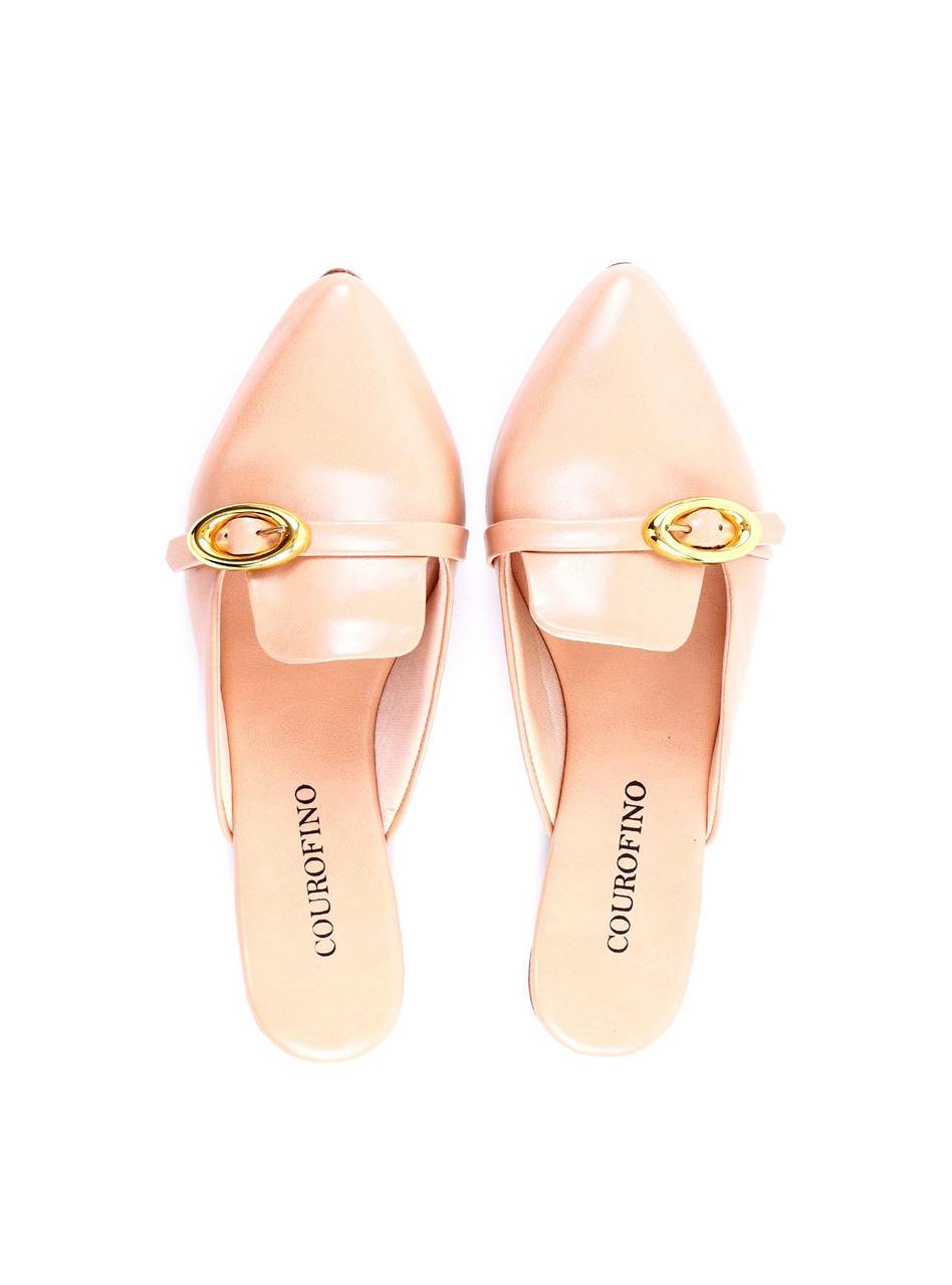 Mule de Bico Fino com Fivela - Nude SDI-11929 - NU