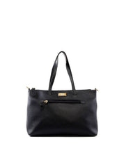 Bolsa Tote Transversal com Bolso Frontal - Preta BSI-6057 - PR