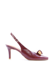 Scarpin Slingback Detalhe em Nó - Vinho SDI-11796 - VI