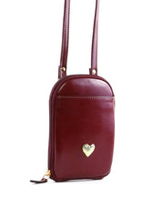 Bolsa Bag Transversal Coração Porta Celular - Vinho BSI-6396 - VI
