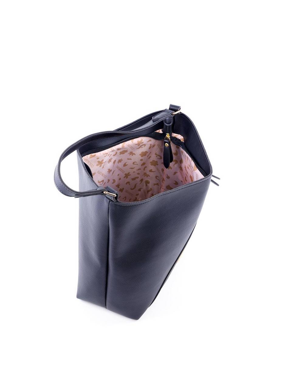 Bolsa Hobo de Mão com Detalhes - Preta BSI-6103 - PR