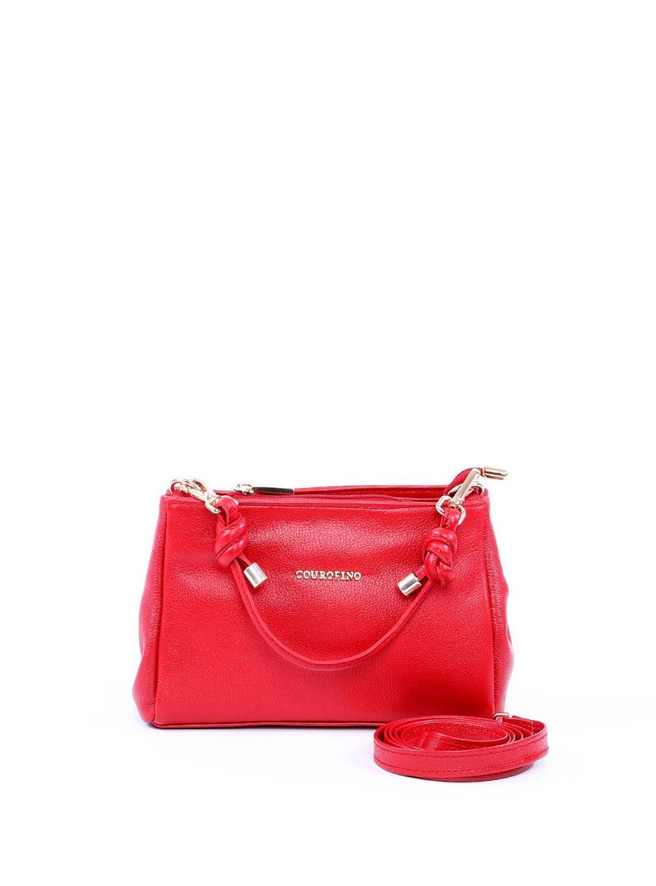 Bolsa Tote com Alças Removíveis e Detalhe em Nó - Vermelha BSI-6037 - VE
