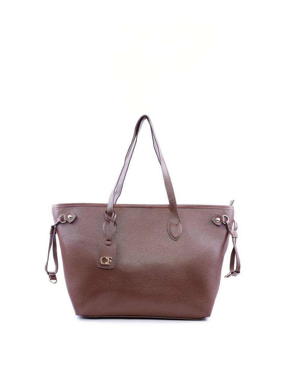 Bolsa Shopper Tiracolo com Bag Charm CF - Cacau BSI-6126 - CA