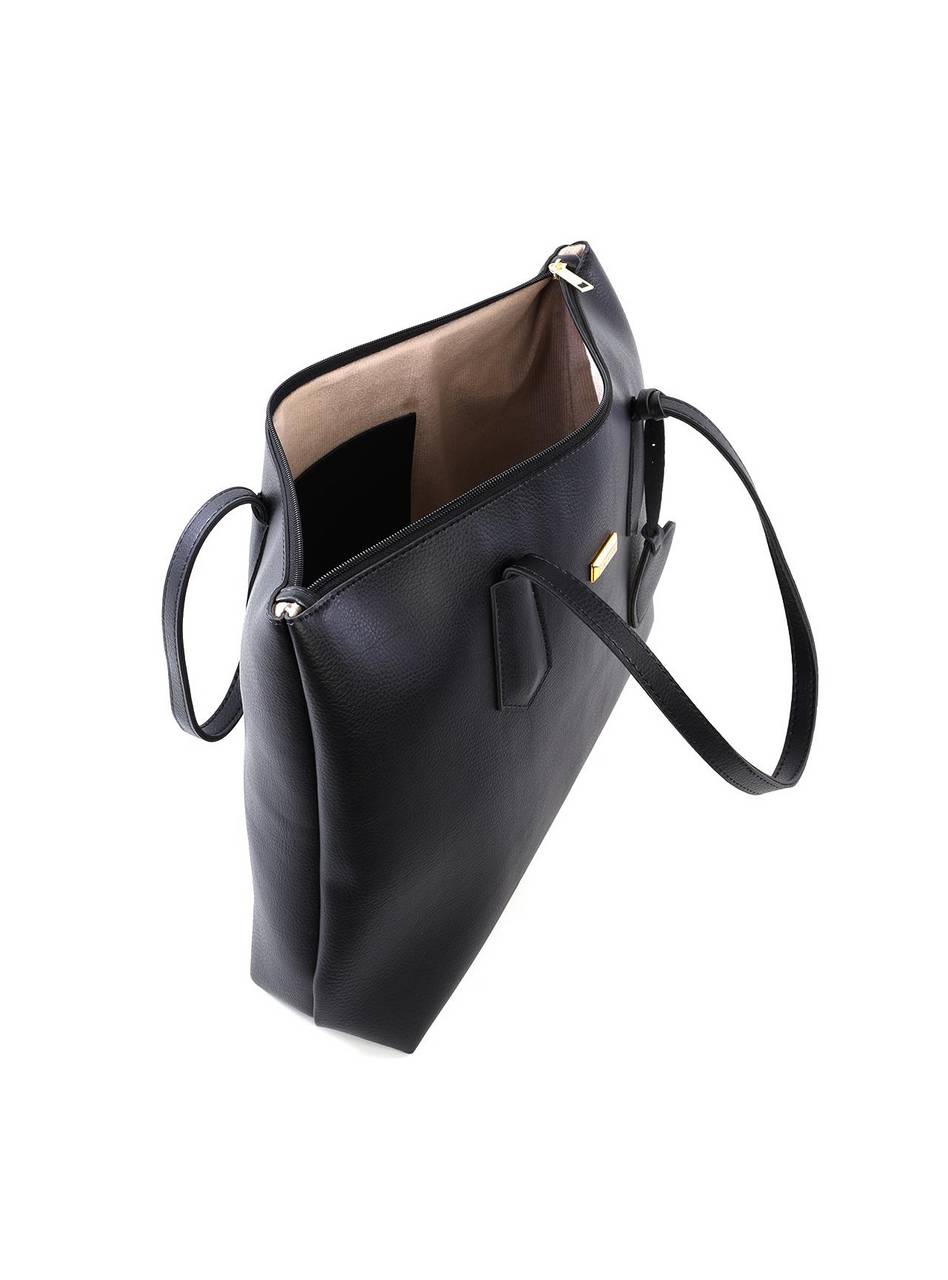 Bolsa Shopper Bag Charm Coração - Preta BSI-6413 - PR