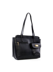 Bolsa Tote Tiracolo Média Preta BSI-5821 - PR