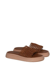 Sandália Flatform Slide com Tiras Tramadas - Castor SDI-11654 - CS