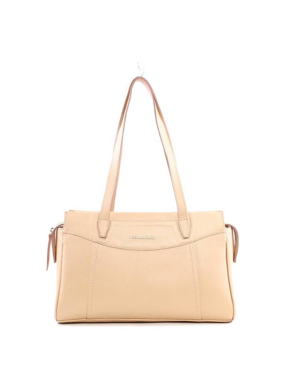Bolsa Tote Média com Recortes - Nude BSI-6453 - NU