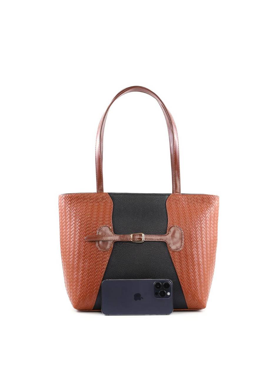 Bolsa Shopper com Tressê e Fivela - Castor BSI-6421 - CS