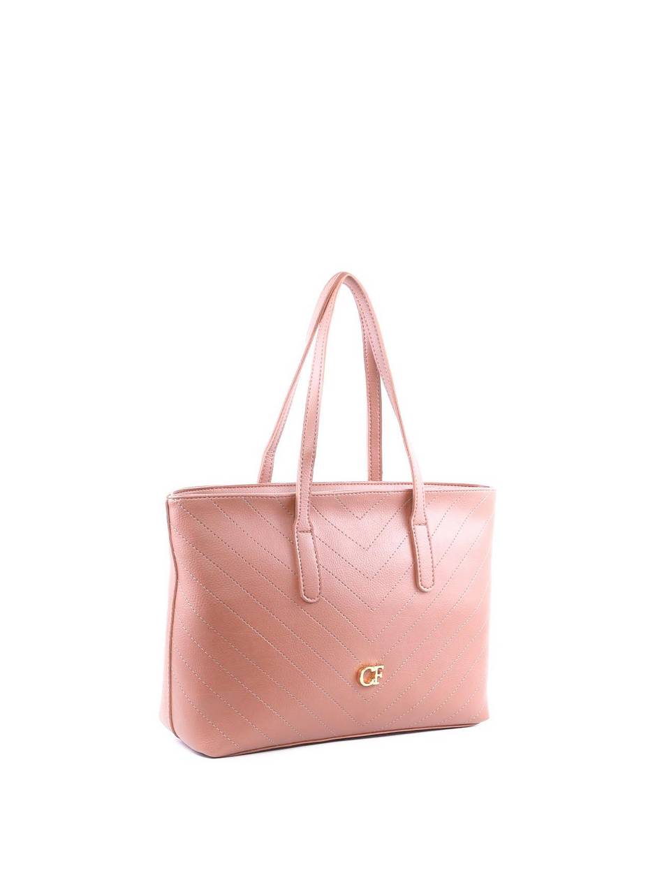 Bolsa Shopper com Costuras Frontais - Nude BSI-6159 - NU