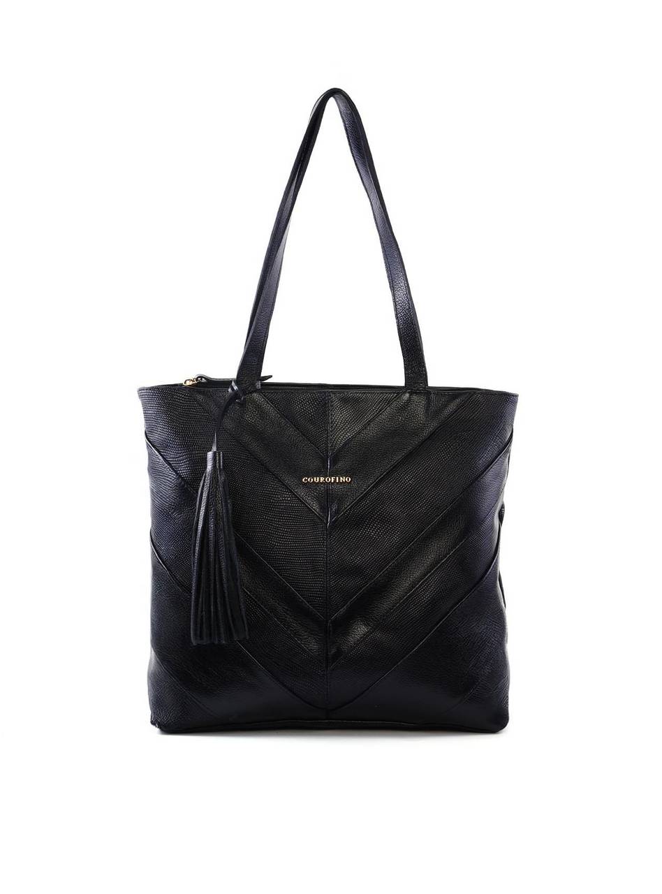 Bolsa Shopper Patchwork Barbicacho - Preta BSI-6399 - PR