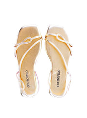 Rasteira com Tiras Finas em Recorte Geométrico - Ouro SDI-11942 - AU