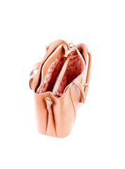 Bolsa Tote com Detalhes de Costura e Alça Dupla - Nude BSI-6258 - NU
